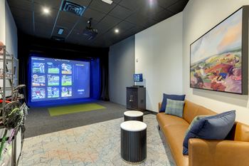 Golf Simulator at Zelia on Seven, St Louis Park